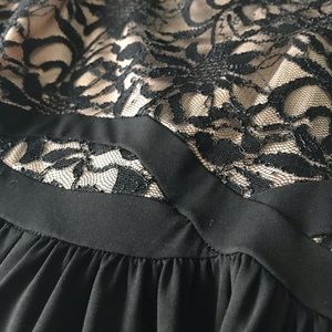 black lace prom dress
